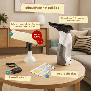 GlansGenius™ | Draadloze Raamreiniger Vionelle