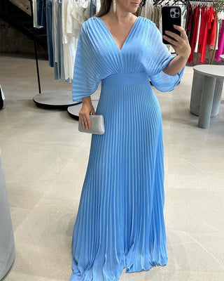 Celeste | Jurk met plooien en geaccentueerde taille Vionelle