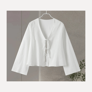 FAYE | Casual Chic Linnen Look Top Daisy White (bijna uitverkocht) Vionelle