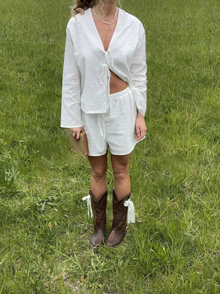 FAYE | Casual Chic Linnen Look Top Vionelle