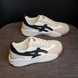 Madison | Ultra comfortabele Vintage Sneakers Wit Zwart Vionelle