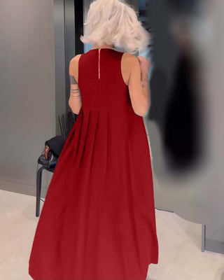 Mira | Elegant tankjurk met effen ontwerp en plooien Vionelle