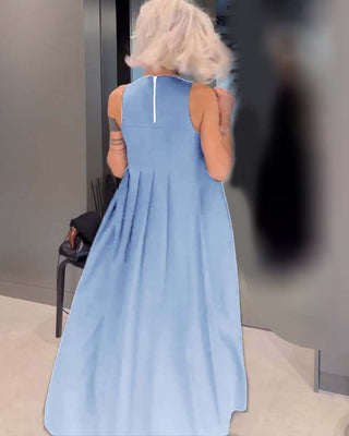 Mira | Elegant tankjurk met effen ontwerp en plooien Vionelle