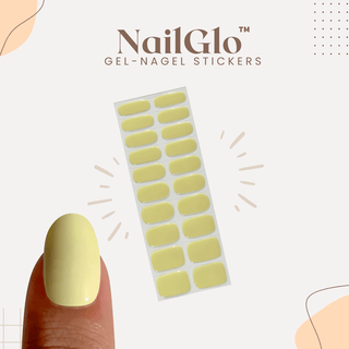 NailGlo | Gel Nagelstickers Creamy Yellow Vionelle