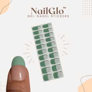 NailGlo | Gel Nagelstickers French Green Vionelle