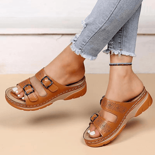 Santini | Orthopedische Comfort Sandalen Bruin Vionelle