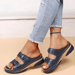 Santini | Orthopedische Comfort Sandalen Donkerblauw Vionelle
