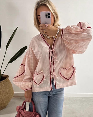 SHANICE | Retro Top Hartvormige Zakken Vionelle