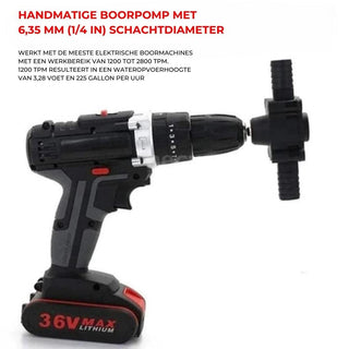 WaterPump™ - Zelfaanzuigende waterpomp voor je boormachine Vionelle